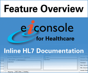 Inline HL7 Documentation feature in PilotFish's eiConsole Interface Engine