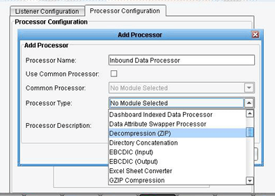 Select Preconfigured Processor in Interface or Add Your Own API