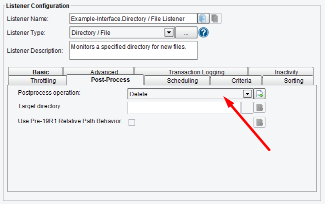 Directory Listener (Adapter) Post-Process Configuration Options in PilotFish Interface Engine