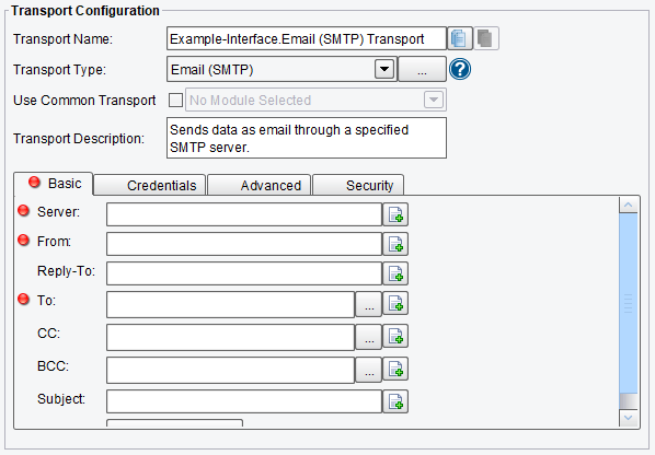 Email SMTP Basic Configuration Options 