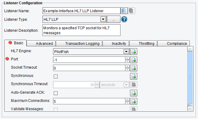 LL7 LLP Basic Listener Configuration