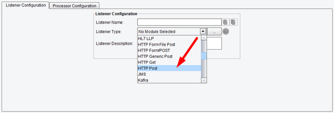 HTTP POST Listener Configuration in PilotFish Middleware