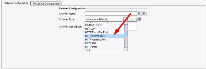 HTTP POST Web Form Listener Configuration in PilotFish Middleware