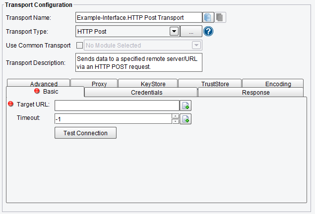 HTTP POST Transport Basic Configuration Options