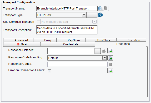 HTTP POST Response Configuration Options