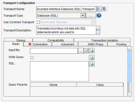 Basic Configuration Option in Database SQL Transport by PilotFish 