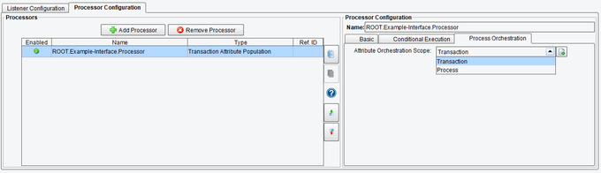 Process Orchestration Option for Transaction Attribute Population