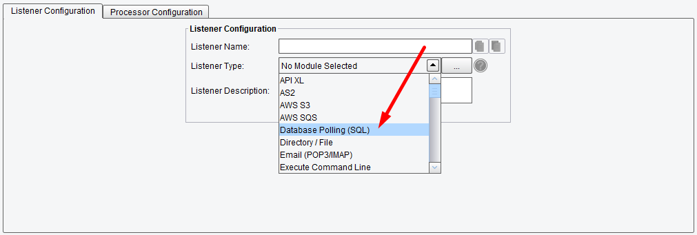 Database Polling SQL Listener Configuration Options in PilotFish Software