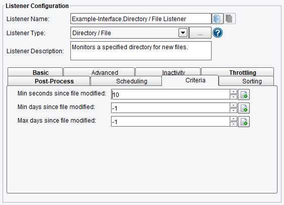 Directory Listener Scheduling Options in PilotFish Interface Engine 