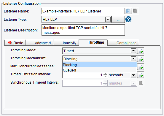 HL7 LLP Throttling Options