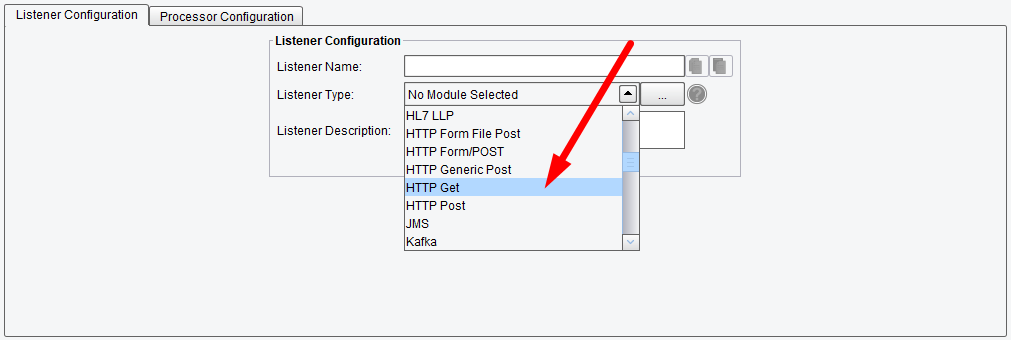 HTTP GET Listener Configuration in PilotFish Interface Engine