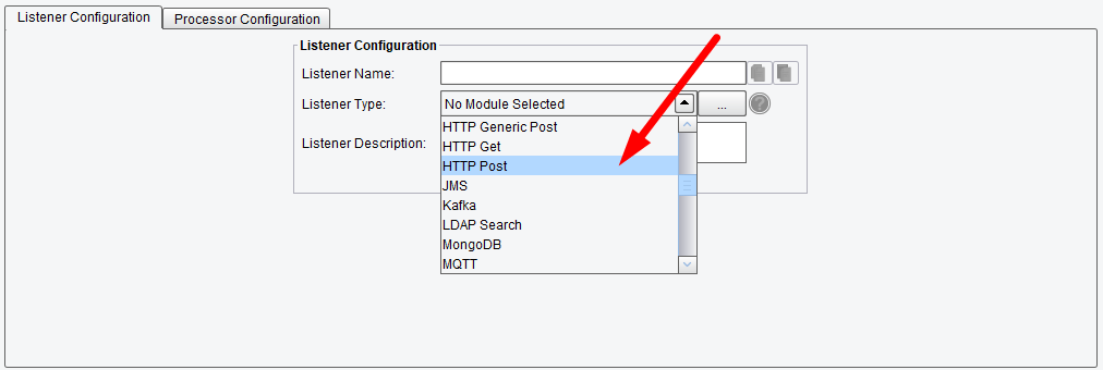 HTTP POST Listener Configuration in PilotFish Middleware