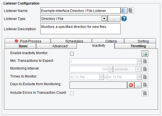 Inactivity Polling Options for Directory Listener in PilotFish