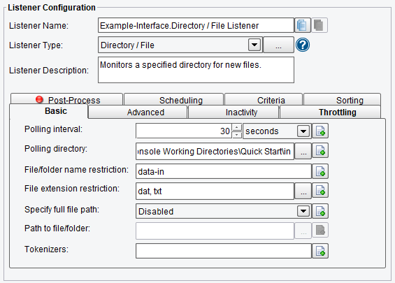 Polling Directory Listener Configuration Options in PilotFish