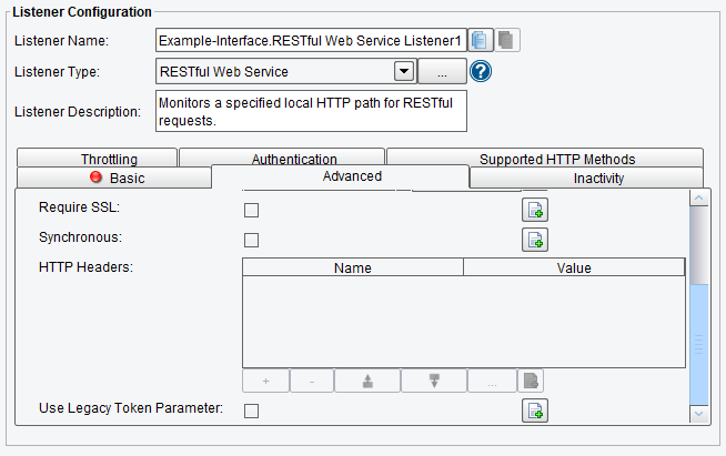 RESTful Web Service Listener Advanced Configuration Options in PilotFish Engine