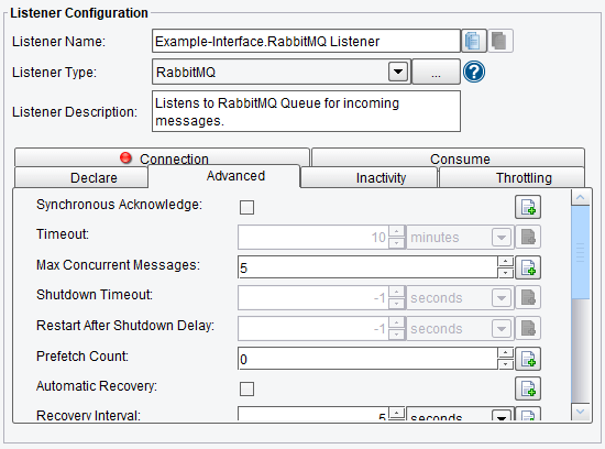 RabbitMQ Advanced Listener Configuration Options
