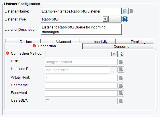 RabbitMQ Listener Connection Configuration Options in PilotFish Engine