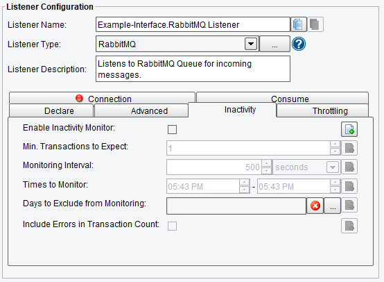 RabbitMQ Listener or Adapter Inactivity Configuration Options
