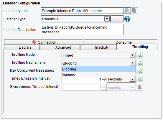 Throttling Configuration Options for RabbitMQ Adapter or Listener in PilotFish Integration Engine