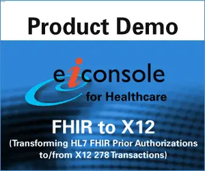 PilotFish demo converting FHIR JSON prior authorization to X12 278