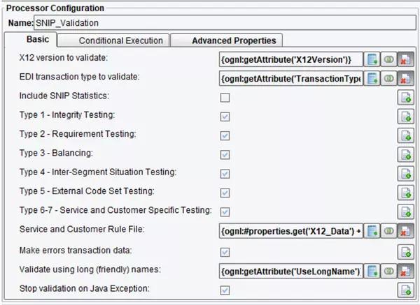Configuration Options in PilotFish SNIP Validation Processor